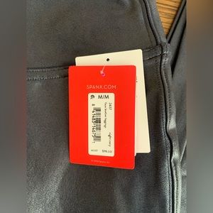 Spanx faux leather leggings NWT size M